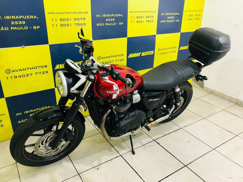Imagem 5 de 15 de Street Twin 2017 Vermelha Impecável Manual Chave Reserva Esc