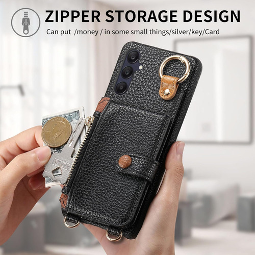 Funda De Teléfono Tipo Cartera Con Forma De Bandolera Extraíble Y Duradera Para Samsung Galaxy A56 5g