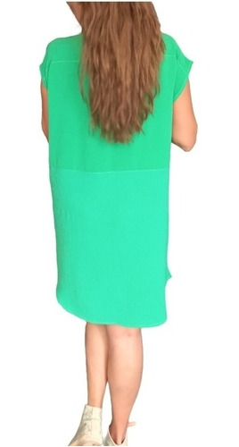 Imagen 7 de 9 de Vestido Camisero Poplin Elastizado Y Broderie
