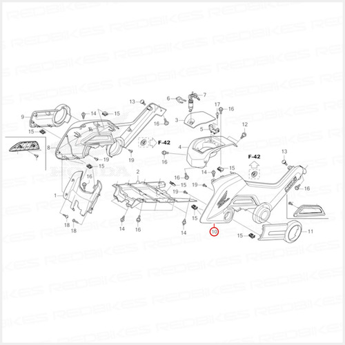Cacha Lateral Honda Navi 110 Original Negra Izquierda P1