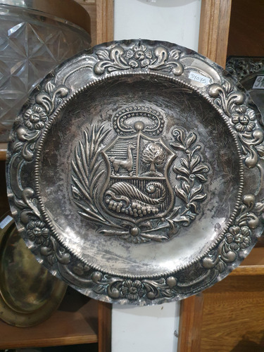 Plato Peruano Plateado En Plata 925 C 34075 Plateado (Usado)