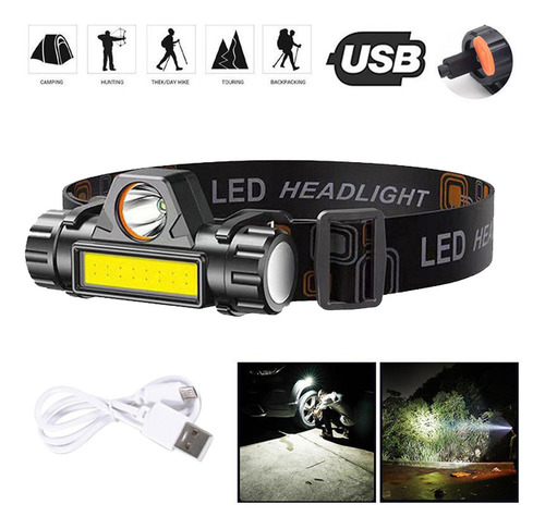 . Lámparas De Cabeza Led Recargables Luces De Diadema For La