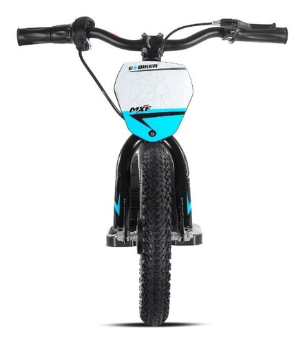 Imagem 2 de 4 de Mini Bicicleta Biker Elétrica Mxf Aro12 Azul+brinde Capacete