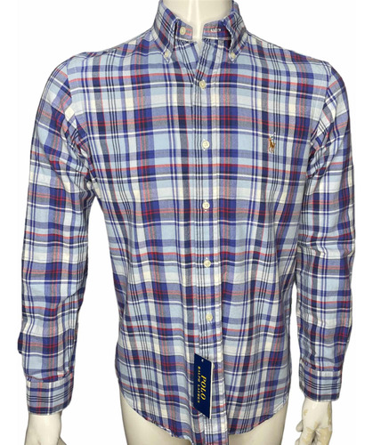 Camisa Ralph Lauren Talla S Classic Fit Azul-roja .