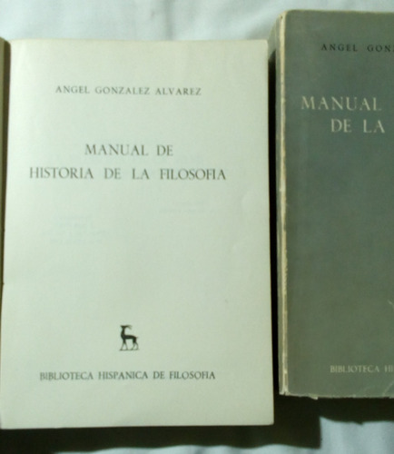 Manual De Historia De La Filosofía. González Álvarez, Ángel. (Usado)