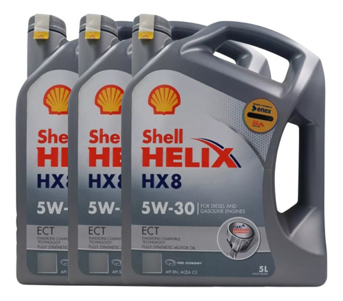 Aceite Para Motor 5w30 Shell Helix Ultra Hx8 Ect Sn/c3 15lts