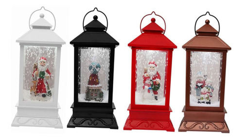 Para Decoracion Farol Decorativo Linterna Nieve Luz Led