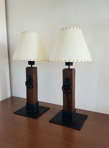 Portátil De Mesa De Luz Rústica (piques De Madera)