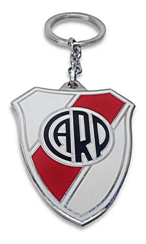 Llavero River Plate En Metal 5cm Futbol Colección 