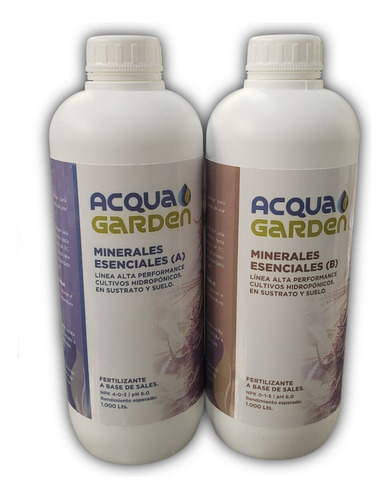 Acqua Garden Fertilizantes Bases Esenciales Ab Kit 1l