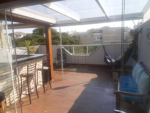 Cobertura Com 2 Dormitórios À Venda, 100 M² Por R$ 460.000,00 - Paraíso - Santo André/sp - Co5477
