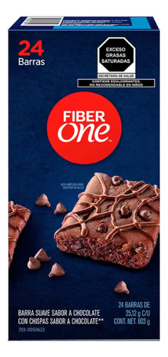 Barras Suave Estilo Brownie Con Chispas De Chocolate 24 Pzas