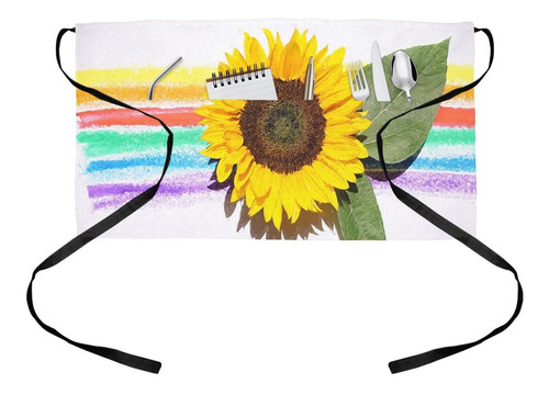 Swingby Servidor Delantal Pintura Oleo Girasol Camarera Arco