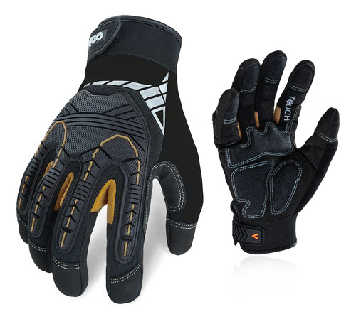 Vgo - 1 Par De Guantes De Piel Sintetica Para Proteccion De 