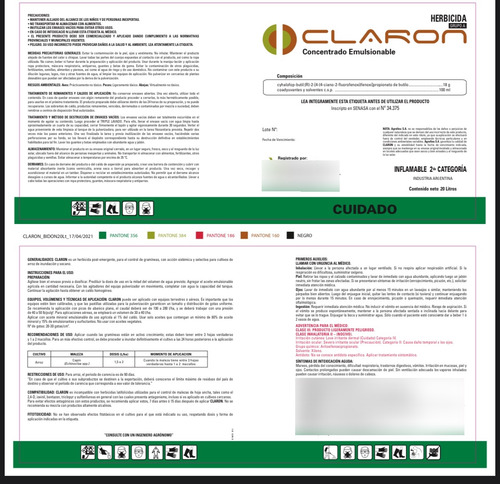 Herbicida Emulsionable Claron X20lts