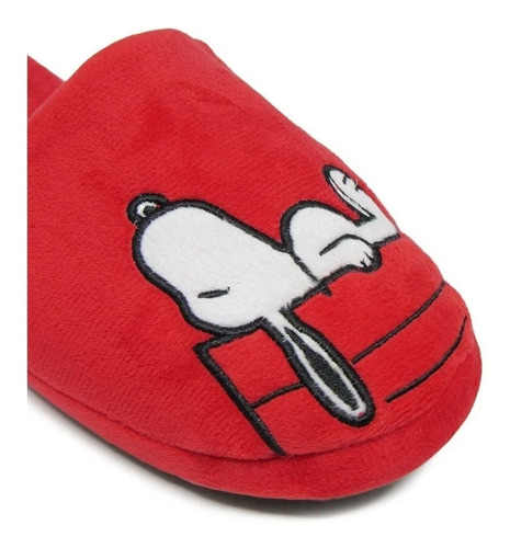 Imagem 4 de 7 de Pantufa Chinelo De Quarto Snoopy Vermelho - Original Peanuts