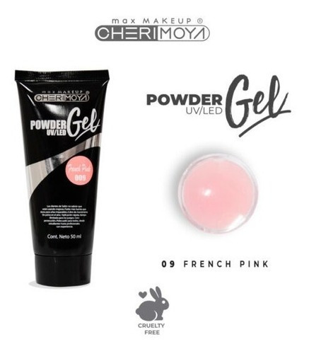 Polygel Acrigel Powder Gel Cherimoya Uv/led Gel Polimero Color 009 french pink