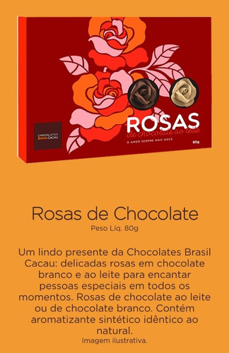 Caixa Rosas 80g -dia Das Mães-brasil Cacau