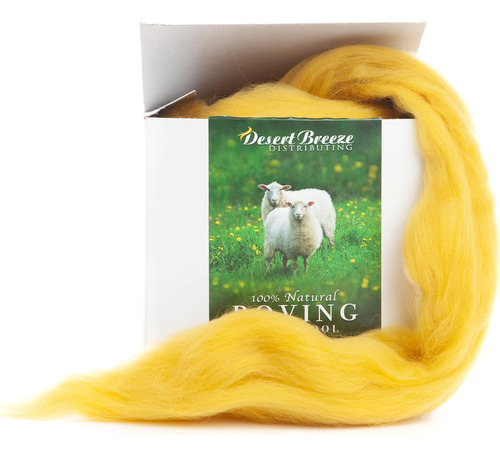 Lana De Merino 100% Natural, Color Mostaza Amarillo, Ta...