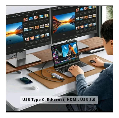 Adaptador Hub Usb C 9 En 1, 3 Usb-a/hdmi/vga/sd Ugreen 15600