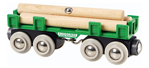 Vagón De Carga De Madera Brio World 33696, 4 Piezas, Tren De