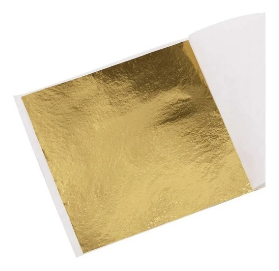 300 Hojas Papel de Oro de Imitación Pan de Oro de Imitació Papel de Plata Papel de Oro Rosa para artes, dorado, decoración, marcos, muebles, （14 cm * 14 cm 