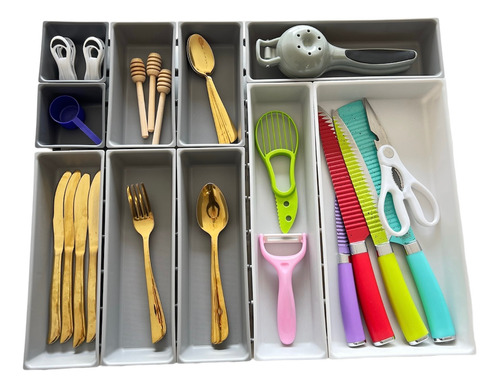 Organizador De Cubiertos Y Utensilios De Cajón Para Cocina 