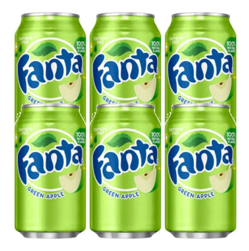 Fanta Maça Verde Refrigerante Importado Eua 6 Latas