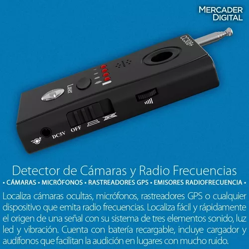 Detector Cámara Oculta Micrófono Radio Frecuencia Portátil