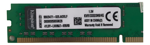 Memória Kingston 4gb Ddr3 2rx8 Kvr1333d3n9/4g. (Usado)