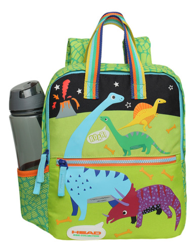 Mochila Infantil Niño Pepa Dino Volcan Verde Head