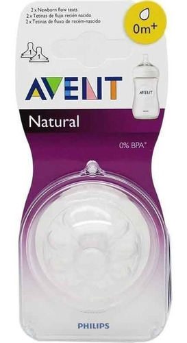 Imagen 1 de 4 de Tetinas Natural Para Mamaderas Avent By 0+/ 1+/ 3+/ 6+