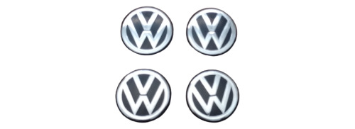 Emblema Llantas Volkswagen Gol Ab9/polo Negro/cromo X4
