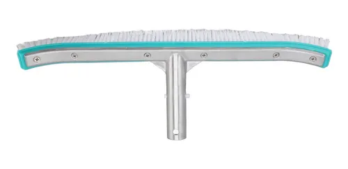 Cabezal De Cepillo Para Piscina Redondo - Nailon Reforzado, Aluminio, Compatible Con Postes De 1-1/4 Pulgadas