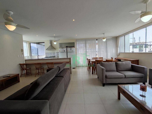 Imagem 25 de 30 de Cobertura Duplex, Beira Mar, 3 Dormitórios Sendo 2 Suítes, 2 Vagas, Lazer, Pitangueiras, Guarujá/sp - Co0121