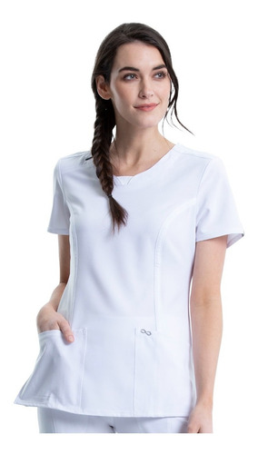 Top / Polera D Uniformes Clínicos Infinity Cherokee - Blanco