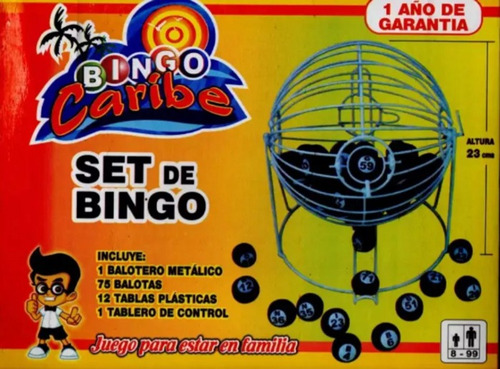 Juego De Bingo Familiar Con 12 Tablas Y 75 Balotas