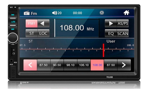 Imagen 2 de 8 de Stereo 2 Din Pantalla Táctil Mirrorlink Cámara Dvd 7018 P