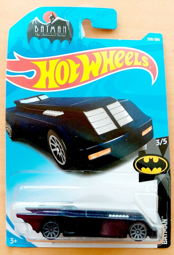 Imagen 4 de 4 de Batimobil Serie Animada Azul Hot Wheels