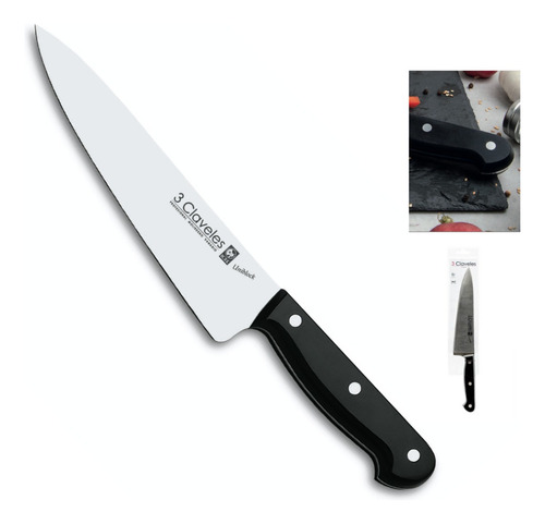 Cuchillo Cocinero 3 Claveles 20 Cms Acero Inox Uniblock