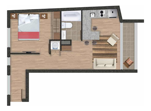 Venta Departamento 41 M2 Con Terraza 1d/1b Orientación Norte