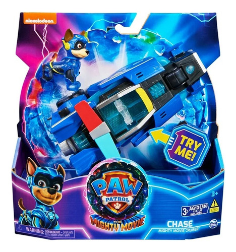 Paw Patrol Mighty Movie Chase Cruiser C/luz Sonido Replay