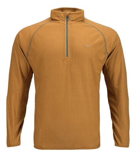 Poleron Hombre Lippi Jacarandá Nano-f 1/4 Zip Mostaza I19