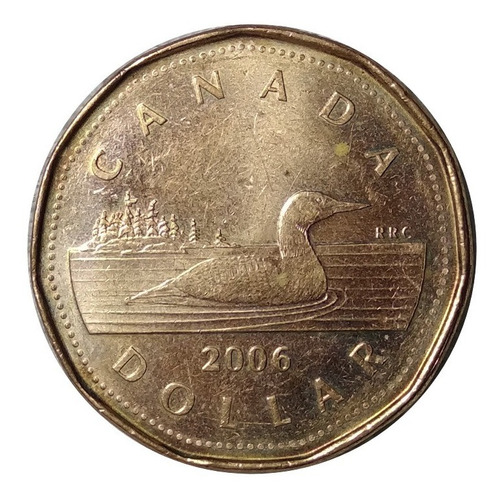 Moneda 1 Dolar 2006 Canada Variedad Sin Marca De Ceca
