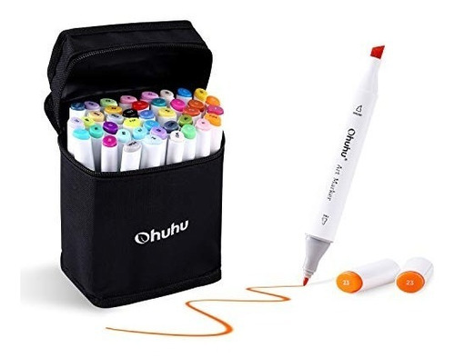 Ohuhu 40-color Dual Tips Permanent Marker Pens Art Markers F
