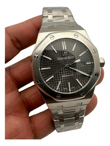 Reloj Premium Ap Royal Oak Gris Automatico Acero Inox (Reacondicionado)