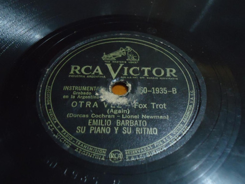 Pasta Emilio Barbato Su Piano Rca Victor C69