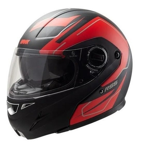 Casco Proteccion Moto  Hawk Vector Rebatible Doble Visor Xl 