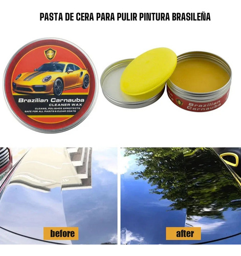 Brazilian Carnauba Wax Cera Cleaner Pasta Microfibra Premium