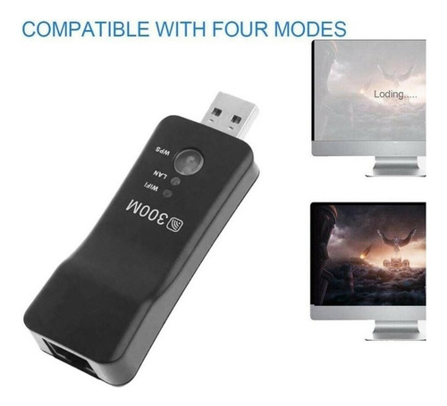 Adaptador Lazhu Wi-fi Para Tv Sem Fio Pix-link 300m Wps